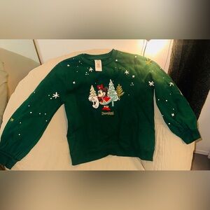 Disney Green Sweater with Minnie Mouse
